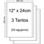 BASIC PAPEL CONTINUO BLANCO 12" x 24cm 3T 1.000-PACK 1224B3
